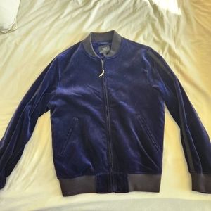 J.Crew Ludlow Blue Velvet Bomber Jacket (S)